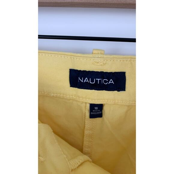 Nautica Womens Yellow Sundial Stretch Twill Slash Pocket Shorts Size 16 NWT - Picture 9 of 10
